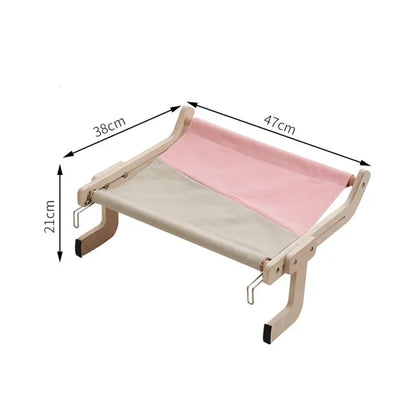 Cat Hammock Wooden Assembly Hanging Bed