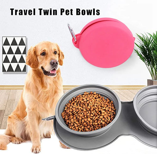 Outdoor Pet Double Bowls