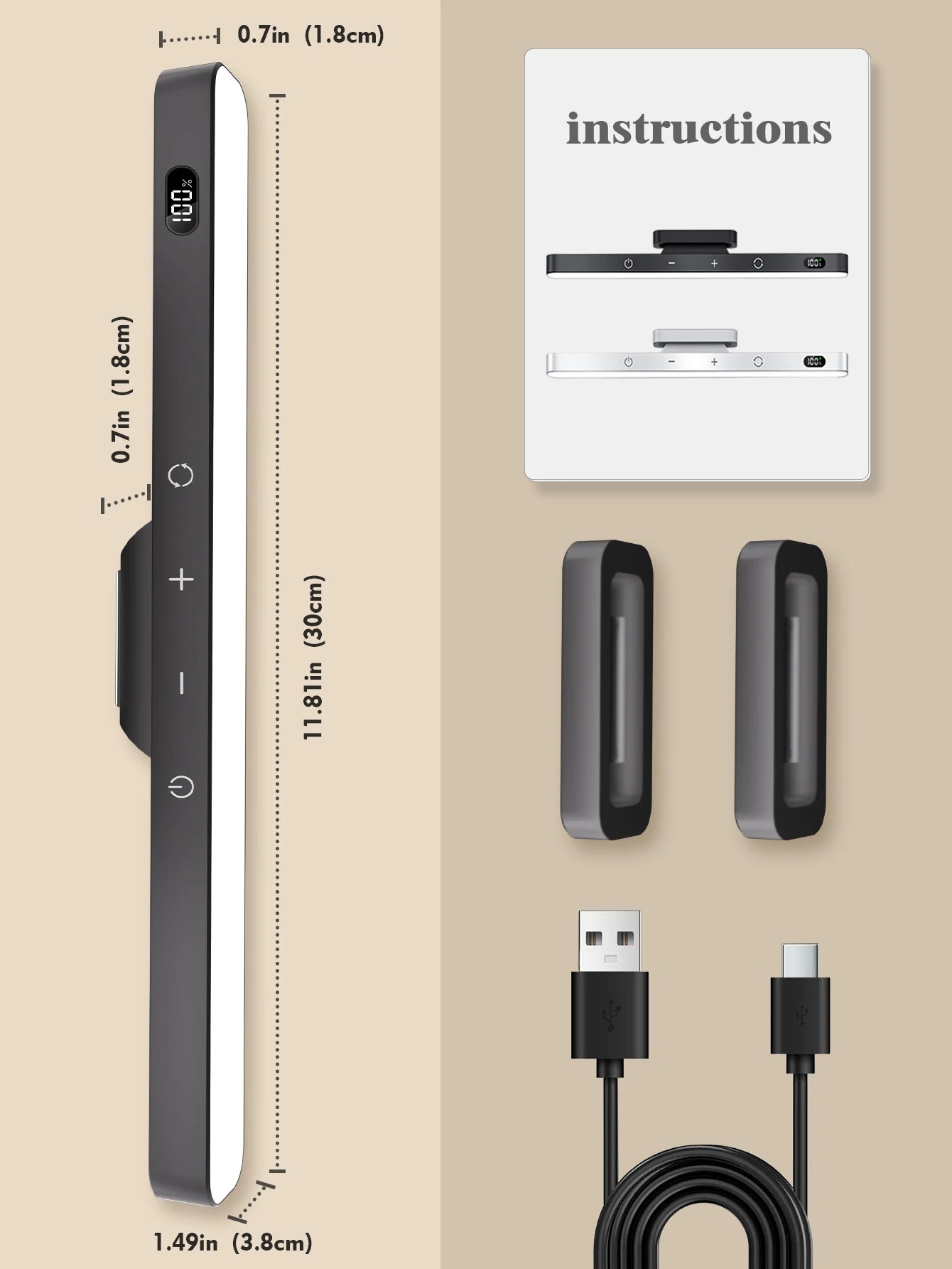 Magnetic Rechargable Touch Lamp