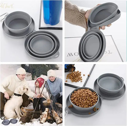 Outdoor Pet Double Bowls