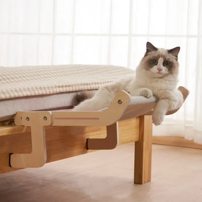 Cat Hammock Wooden Assembly Hanging Bed